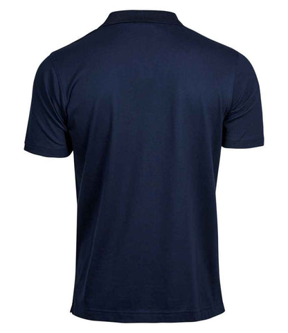 Tee Jays Luxury Stretch V Neck Polo Shirt | Navy - Eg Clothing UK