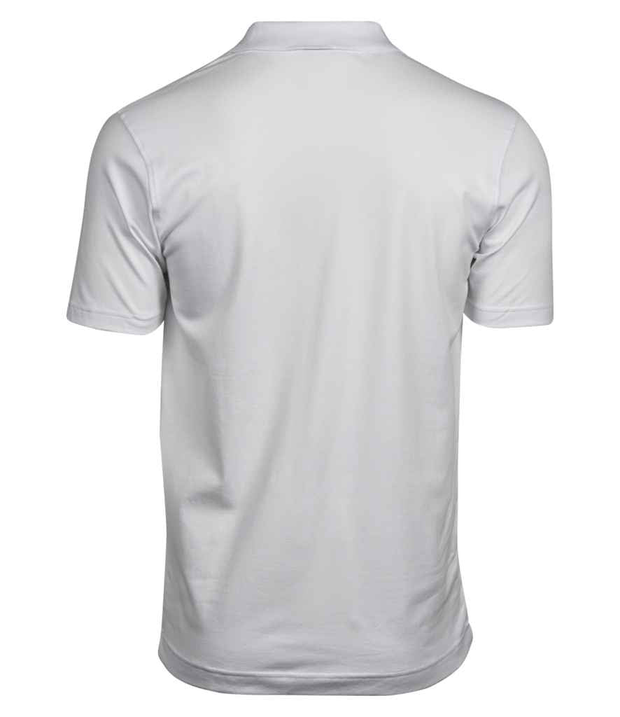 Tee Jays Luxury Stretch V Neck Polo Shirt | White - Eg Clothing UK