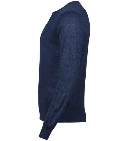 Tee Jays Merino Blend Crew Neck Sweater | Navy - Eg Clothing UK