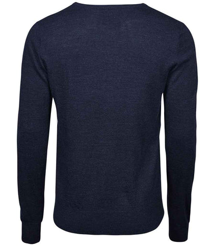 Tee Jays Merino Blend V Neck Sweater | Navy - Eg Clothing UK