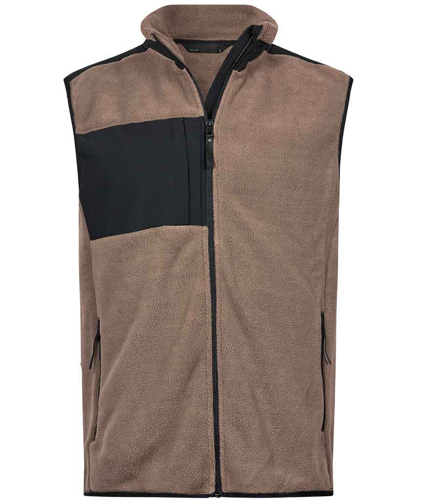 Tee Jays Mountain Fleece Bodywarmer | Clay/Black - Eg Clothing UK