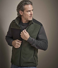 Tee Jays Mountain Fleece Bodywarmer | Deep Green/Black - Eg Clothing UK