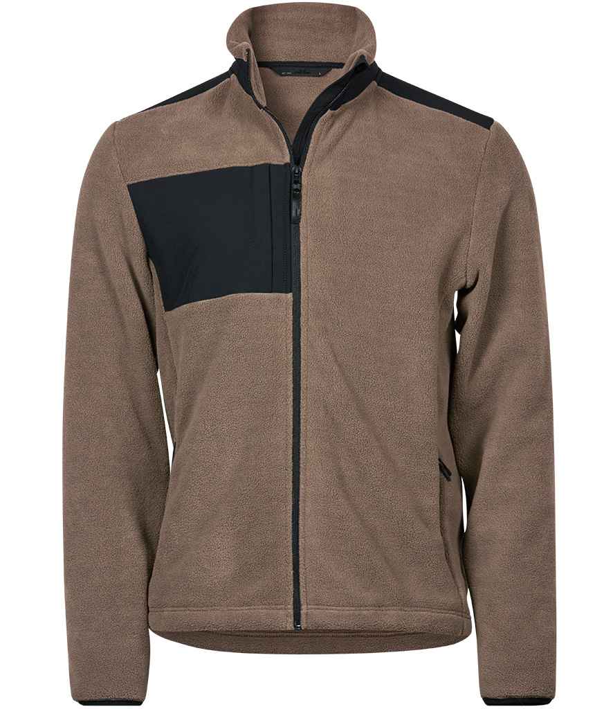 Tee Jays Mountain Fleece Jacket | Clay/Black - Eg Clothing UK