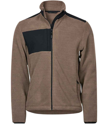 Tee Jays Mountain Fleece Jacket | Clay/Black - Eg Clothing UK