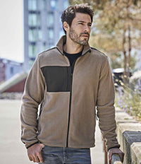 Tee Jays Mountain Fleece Jacket | Clay/Black - Eg Clothing UK
