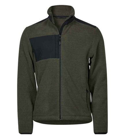 Tee Jays Mountain Fleece Jacket | Deep Green/Black - Eg Clothing UK