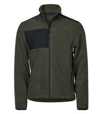 Tee Jays Mountain Fleece Jacket | Deep Green/Black - Eg Clothing UK