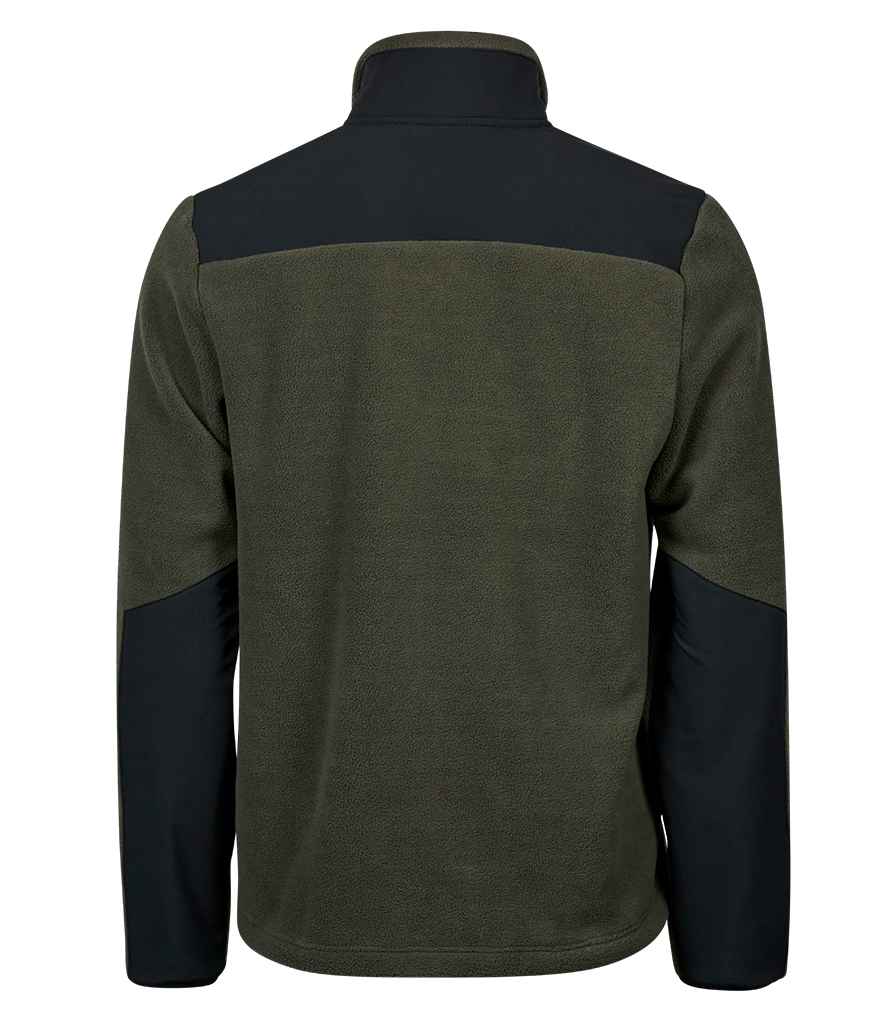 Tee Jays Mountain Fleece Jacket | Deep Green/Black - Eg Clothing UK
