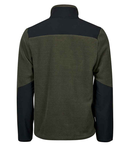 Tee Jays Mountain Fleece Jacket | Deep Green/Black - Eg Clothing UK