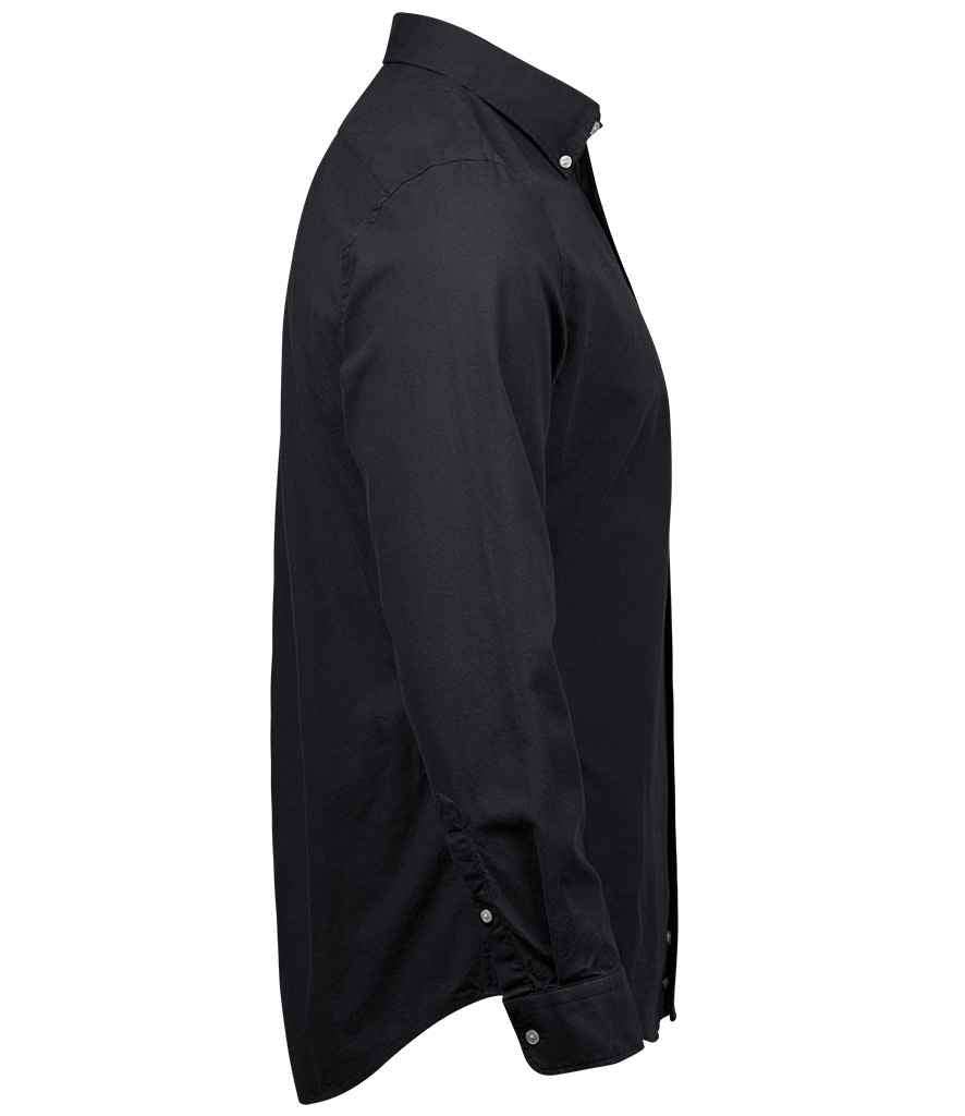 Tee Jays Perfect Long Sleeve Oxford Shirt | Black - Eg Clothing UK