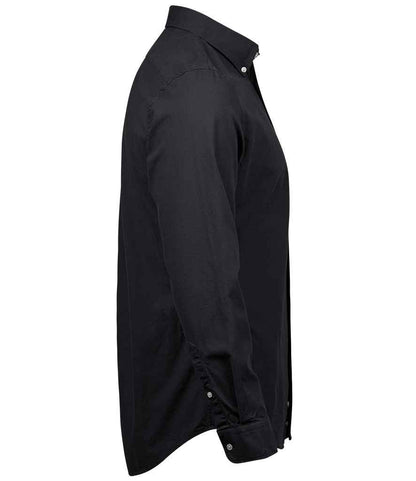 Tee Jays Perfect Long Sleeve Oxford Shirt | Black - Eg Clothing UK