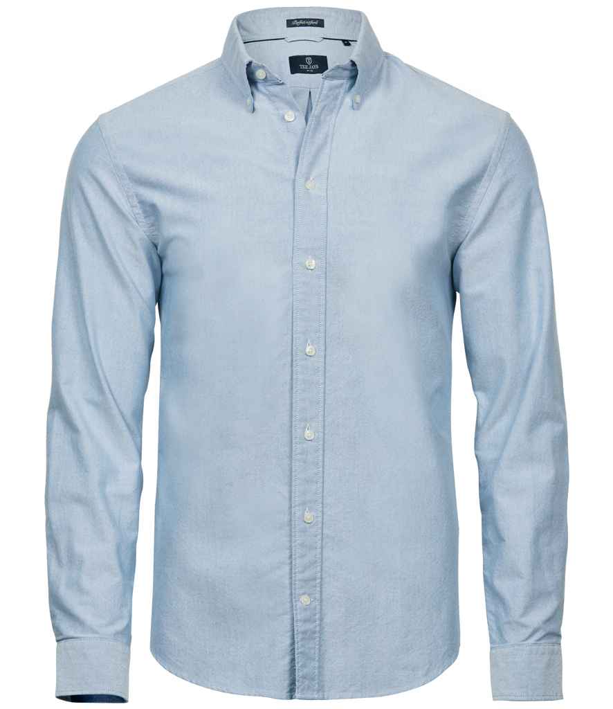 Tee Jays Perfect Long Sleeve Oxford Shirt | Light Blue - Eg Clothing UK