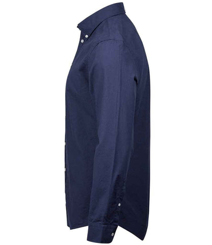 Tee Jays Perfect Long Sleeve Oxford Shirt | Navy - Eg Clothing UK