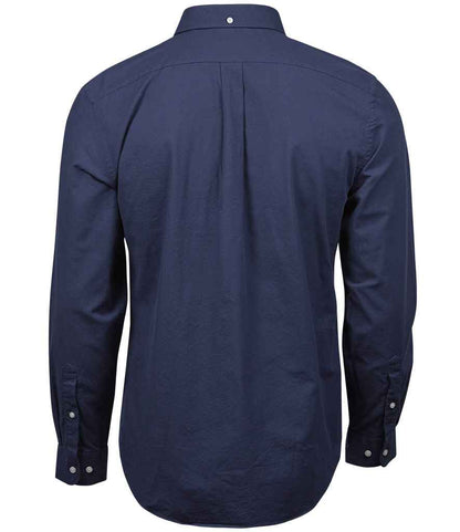 Tee Jays Perfect Long Sleeve Oxford Shirt | Navy - Eg Clothing UK