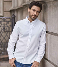 Tee Jays Perfect Long Sleeve Oxford Shirt | White - Eg Clothing UK