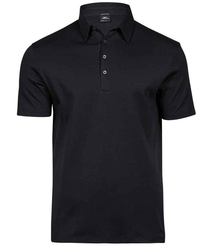 Tee Jays Pima Cotton Interlock Polo Shirt | Black - Eg Clothing UK