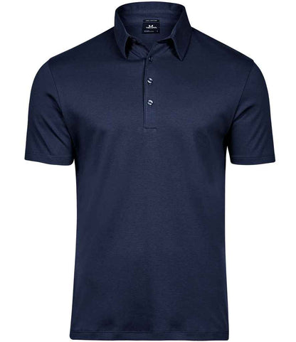 Tee Jays Pima Cotton Interlock Polo Shirt | Navy - Eg Clothing UK