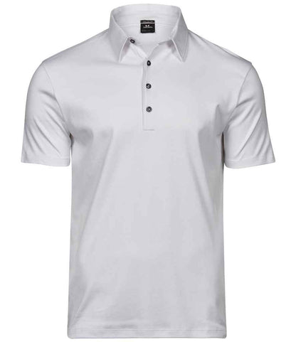 Tee Jays Pima Cotton Interlock Polo Shirt | White - Eg Clothing UK
