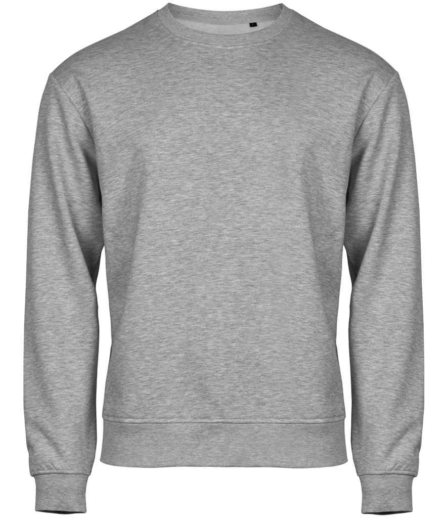 Tee Jays Power Organic Sweatshirt | Heather Grey - Eg Clothing UK