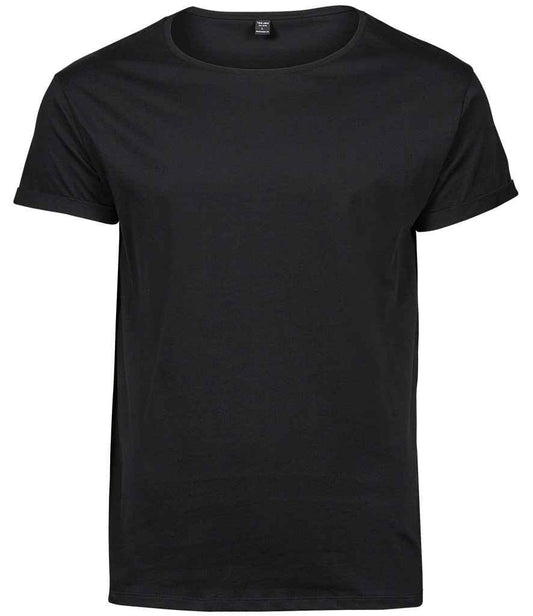 Tee Jays Roll - Up T - Shirt | Black - Eg Clothing UK