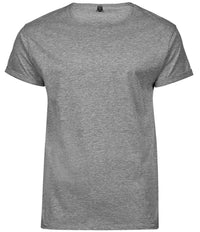 Tee Jays Roll - Up T - Shirt | Heather Grey - Eg Clothing UK