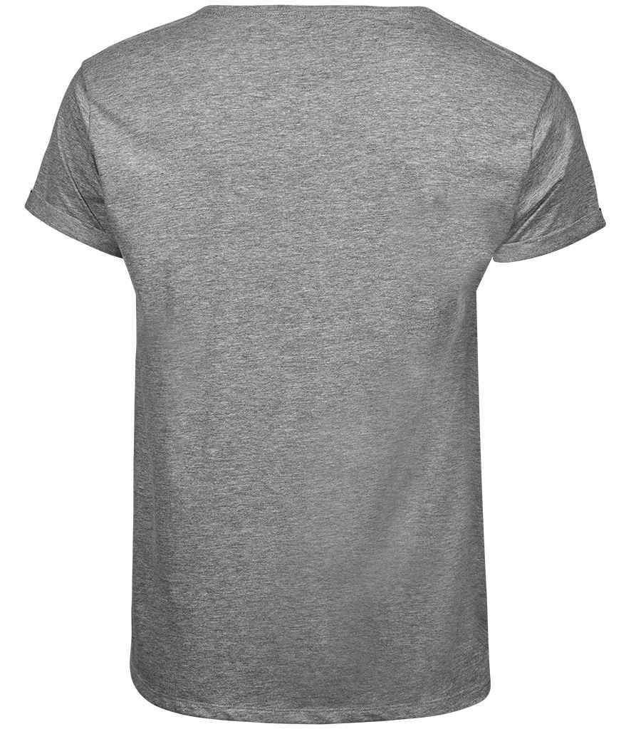 Tee Jays Roll - Up T - Shirt | Heather Grey - Eg Clothing UK